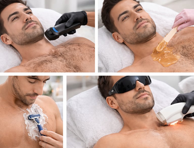 Depilação masculina todos os métodos