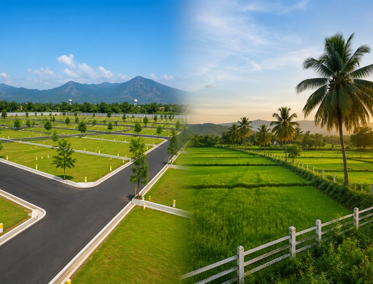 DTCP approved layout and a farm land view in madurai