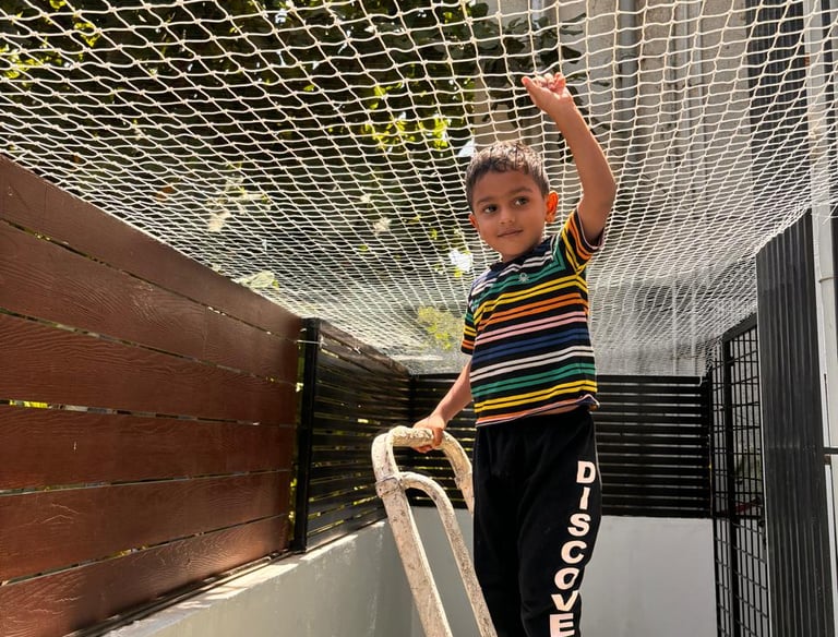 safety nets installation in bangalore by pigeon nets bangalore