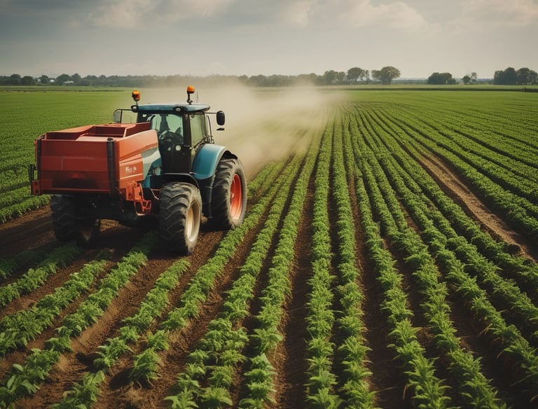 Water treatment plant with large filtration tanks and piping.