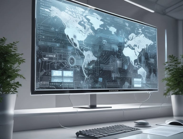Developer coding on laptop with SaaS platform on screen.