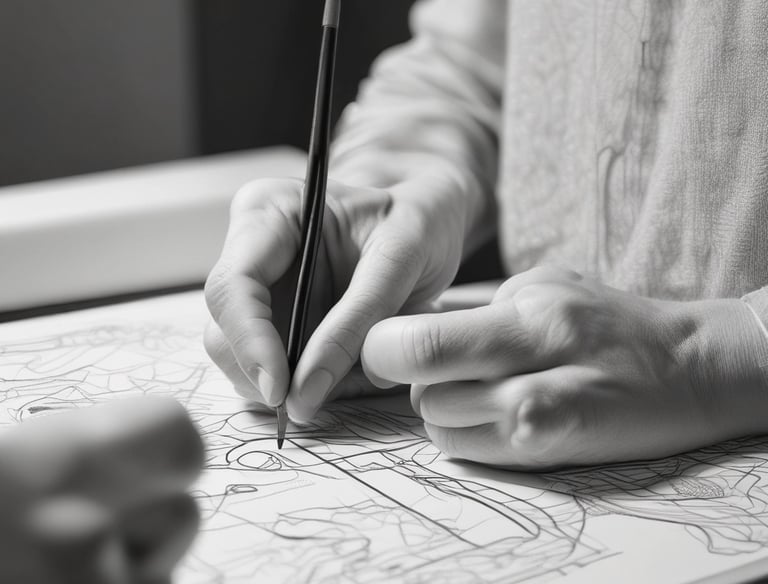 a man riding a skateboard down a street next to tall buildings