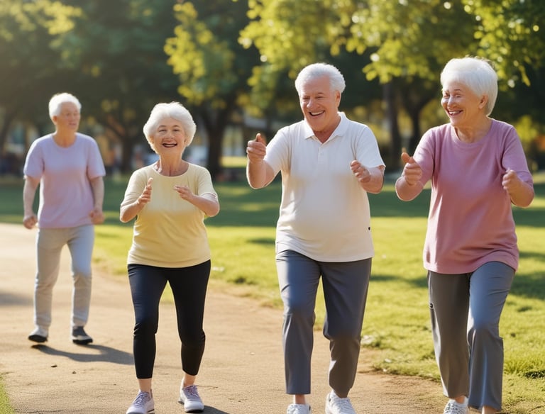Cozy living room with warm lighting and comfortable seating in a senior group home.