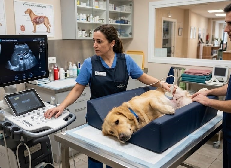 ultrasonido en perro labrado