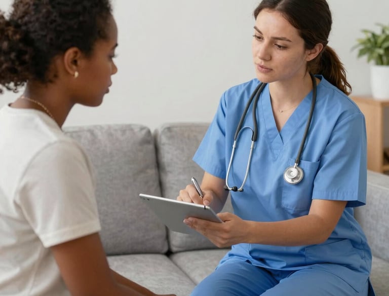 A close-up of hands gently holding one another, expressing trust and care.
