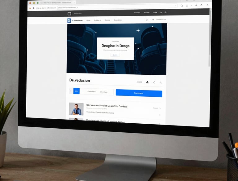 Vibrant animated website interface showing colorful moving shapes and smooth transitions.