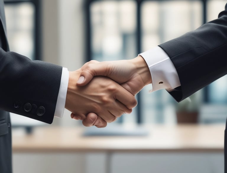 two person handshaking