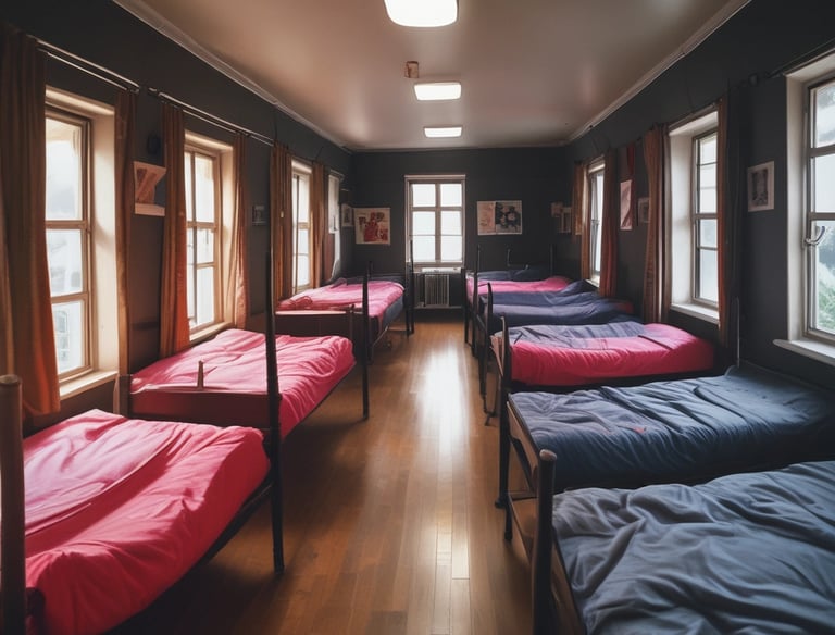 Students relaxing in the HKU dormitory common area during summer camp.