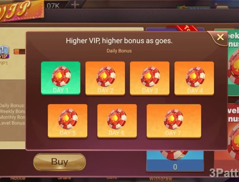 Daily collect bonus 3patti land