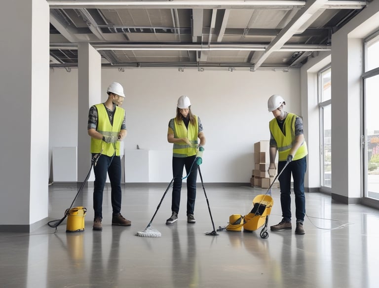 Post-construction site transformed into a pristine, ready-to-use space.