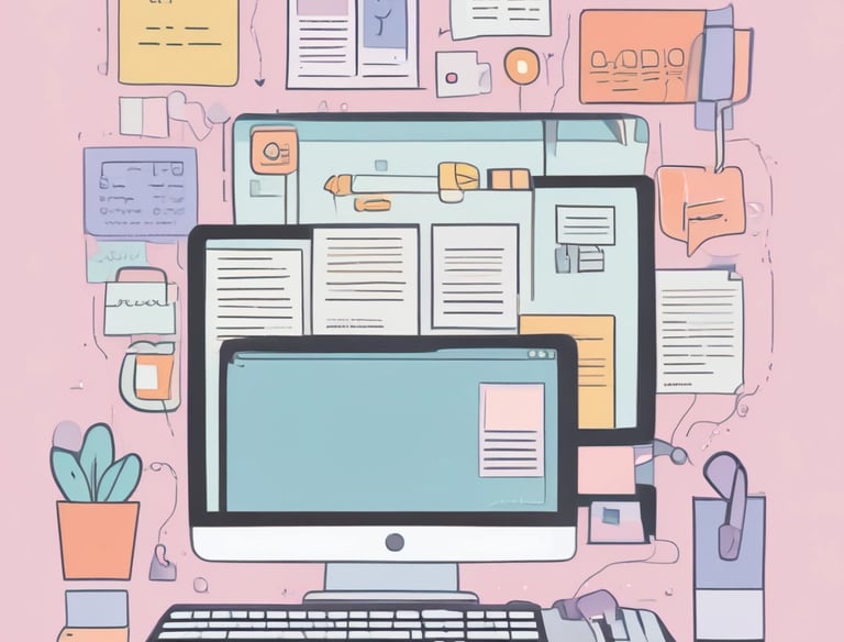 Photo of a laptop and notebook with marketing plans sketched out, symbolizing strategy.