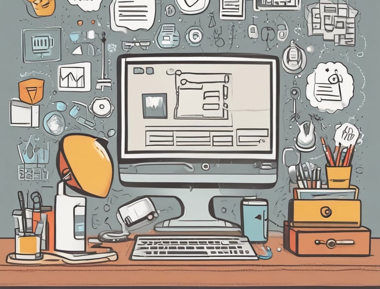 a man riding a skateboard down a street next to tall buildings