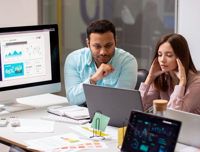 Team discussing technology solution