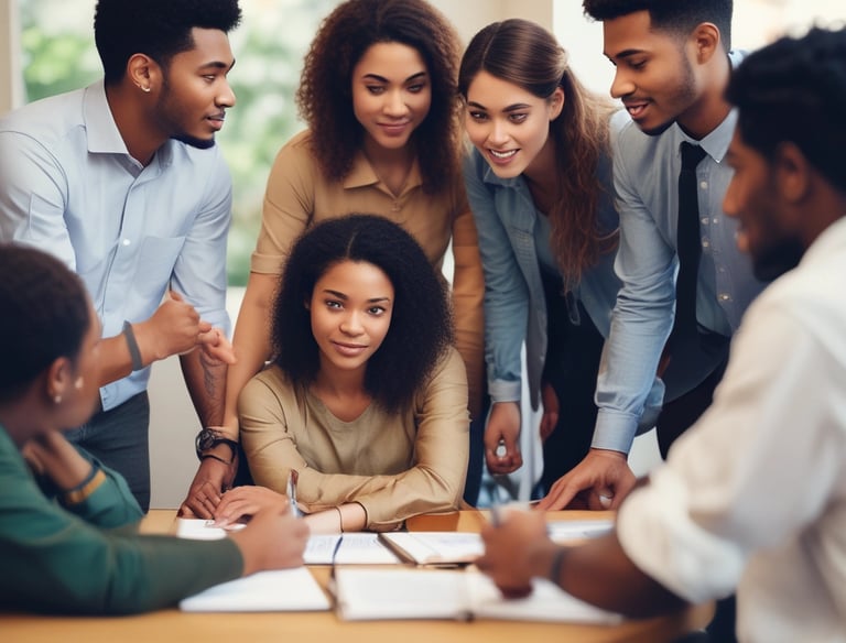 A supervisor coaching an employee on the shop floor with hands-on guidance.