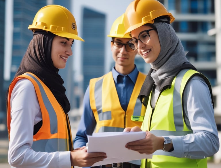 Students in a classroom attentively learning engineering concepts with Islamic calligraphy on the walls.