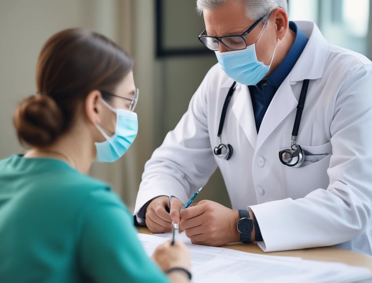 A patient support group meeting in a cozy community room.