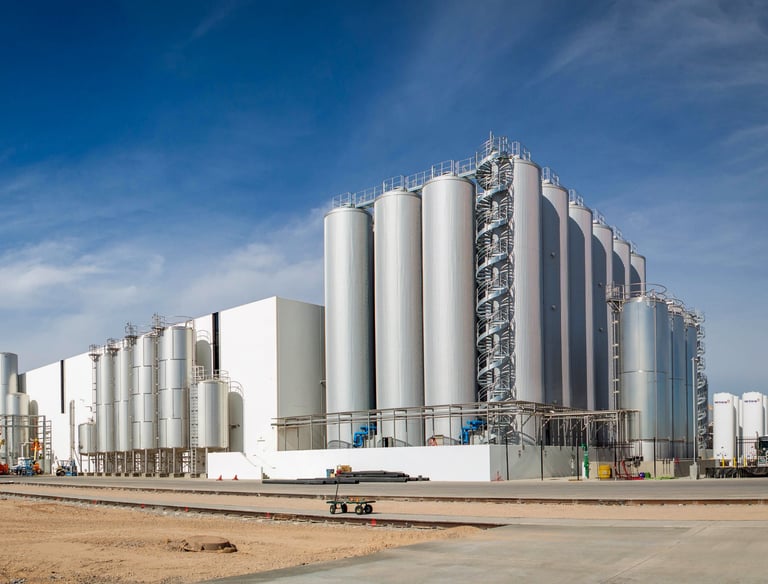 Industrial manufacturing facility electrical infrastructure installed by Canyon State Electric