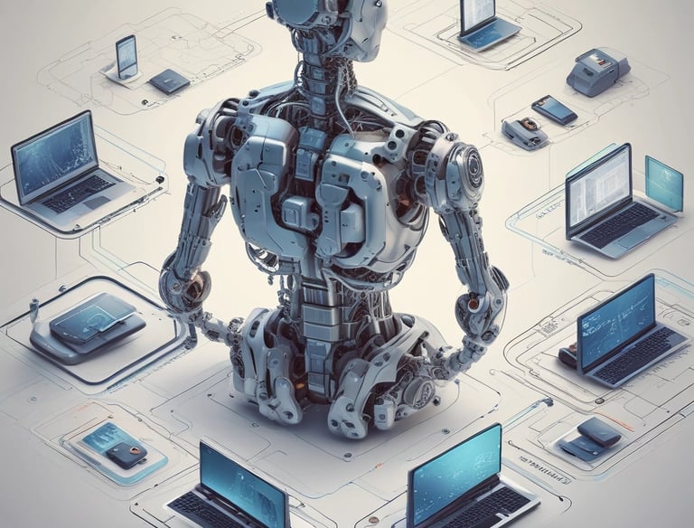 Dashboard interface displaying intelligent automation workflows in action.