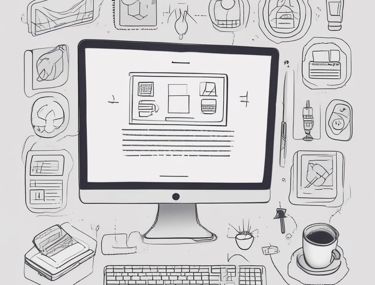 A smartphone displaying a clean, minimal text slider with bold messages in blue tones.