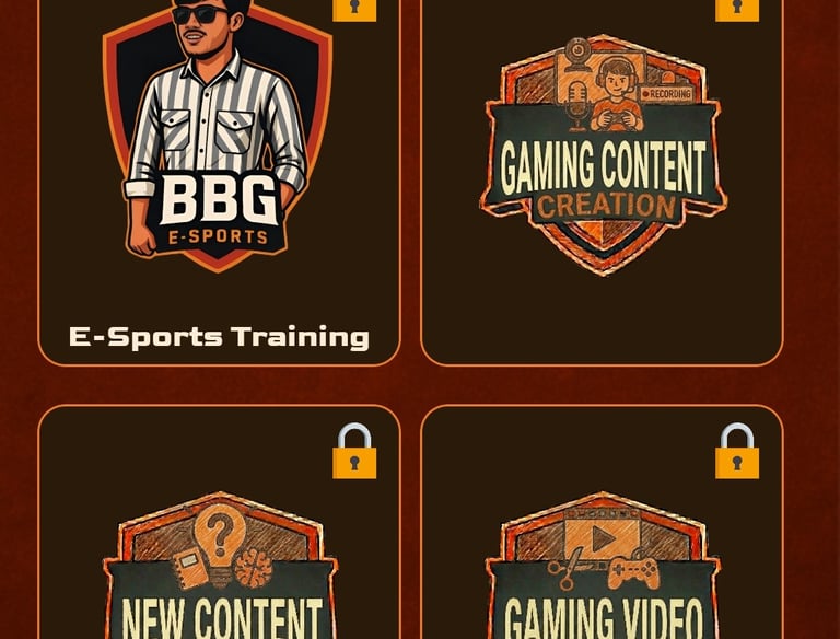 bbg esports home screen special categories