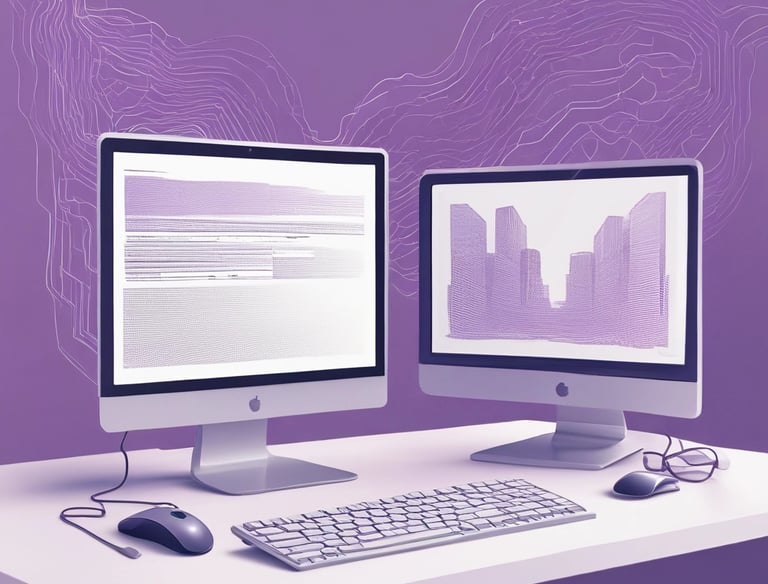 Developer coding on multiple screens showing front-end and back-end code.