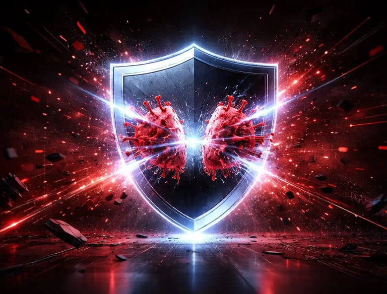 security shield removing malware from infected computer restoring system stability after spyware or program infection