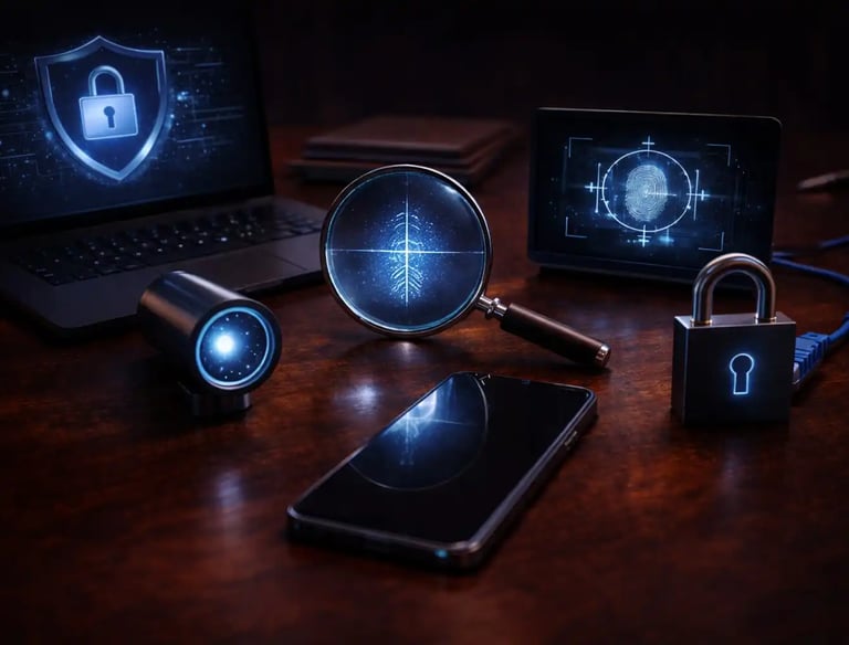 devices connected through secure encrypted vpn network protecting internet traffic privacy and online activity from tracking