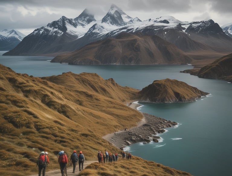 An aerial view of a crater in the middle of a mountain