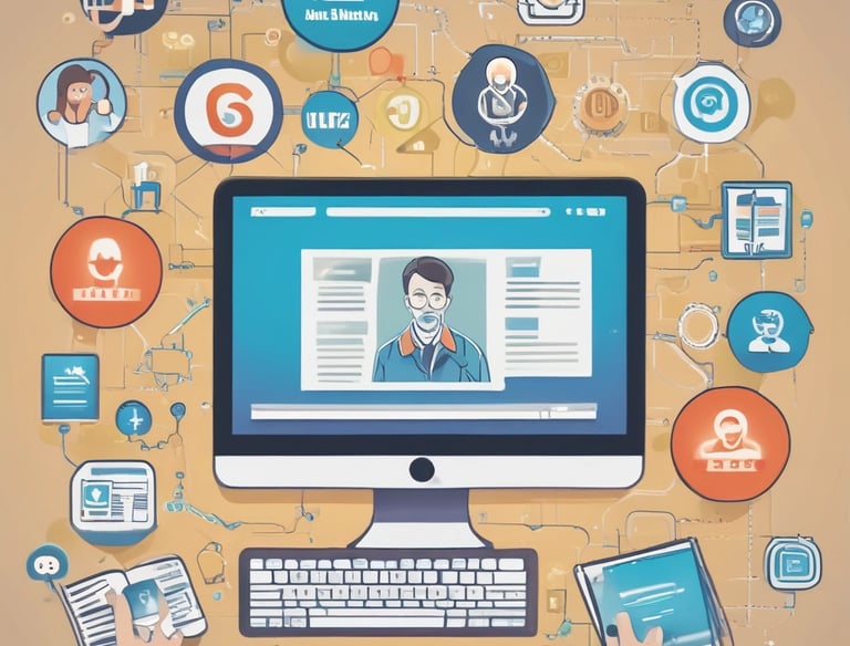 Icon showing a pencil and paper symbolizing creative content creation.