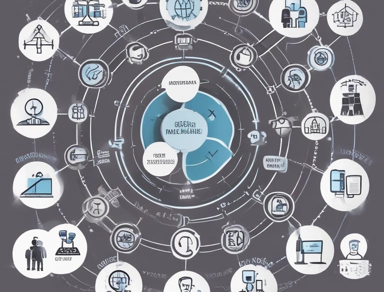 A detailed blueprint of a factory floor showing optimized workflow paths and machinery placement.