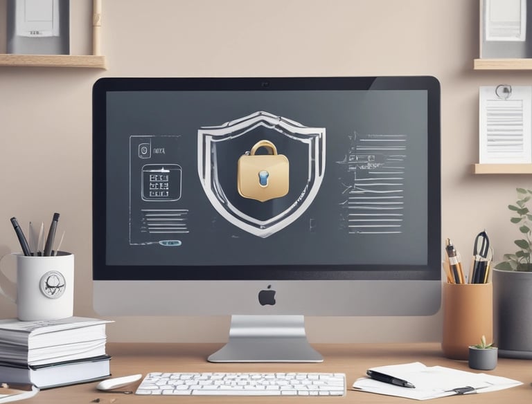 A welcoming office scene where a lawyer is advising a client about immigration paperwork.