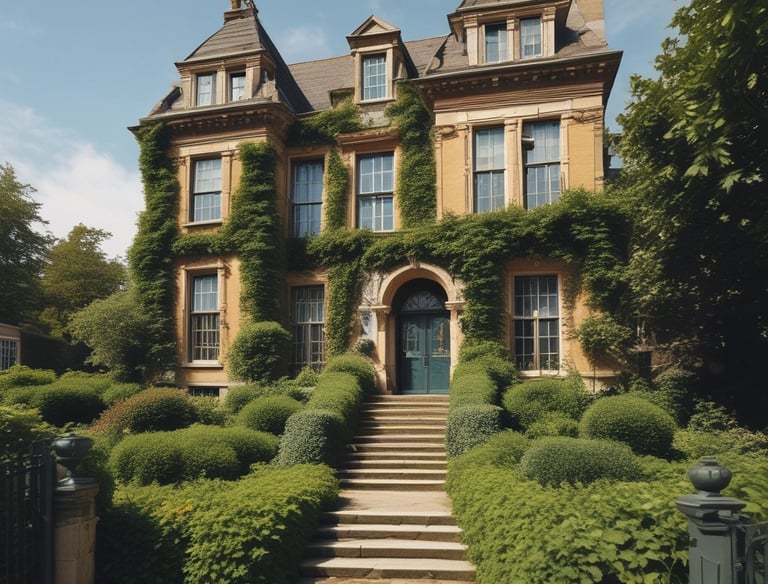 A tidy living room being carefully cleared by a couple with gloves and boxes.