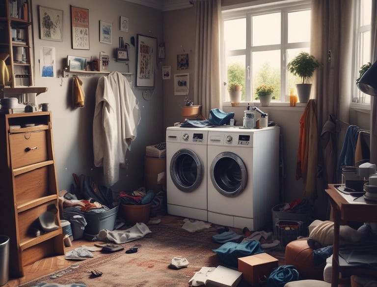 A respectful team sorting belongings during a probate clearance with care.