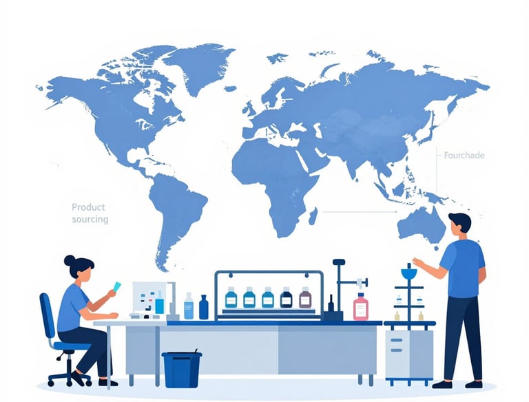 A vibrant photo of a skilled worker inspecting products in a factory setting.