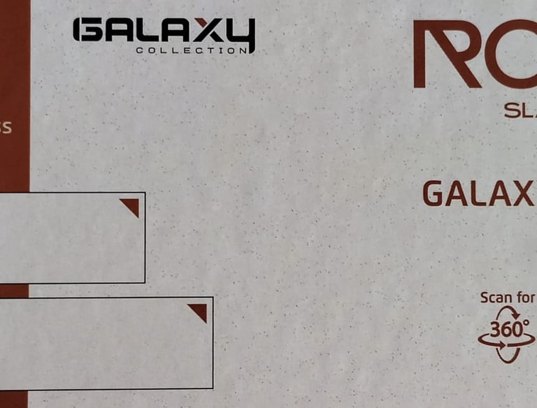 Galaxy Crema 15mm fullbody rock slabs available in 800x2400mm and 800x3000mm dimensions.