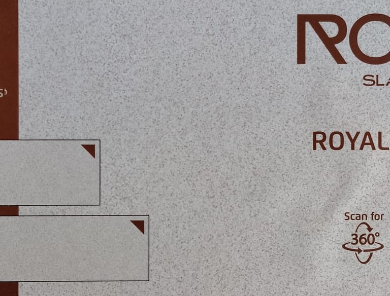 Royal Quartz 15mm thick fullbody slabs by Rock Slabs in 800x2400mm and 800x3000mm sizes.