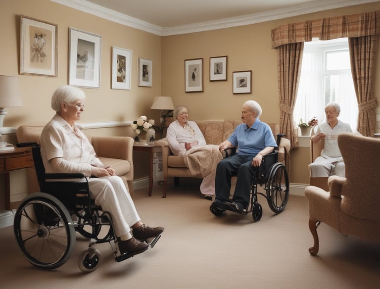 a man riding a skateboard down a street next to tall buildings