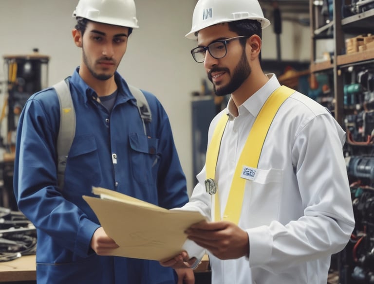a man riding a skateboard down a street next to tall buildings