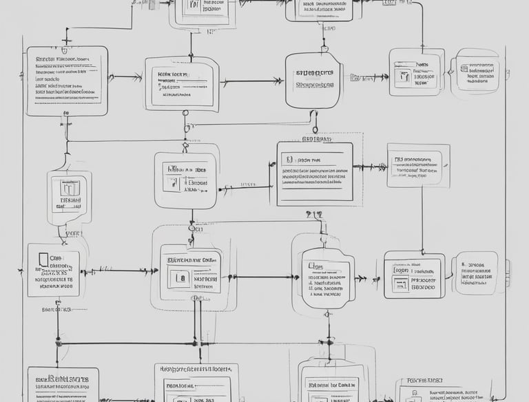 Macro tech-inspired UI flow with dark mode aesthetics.