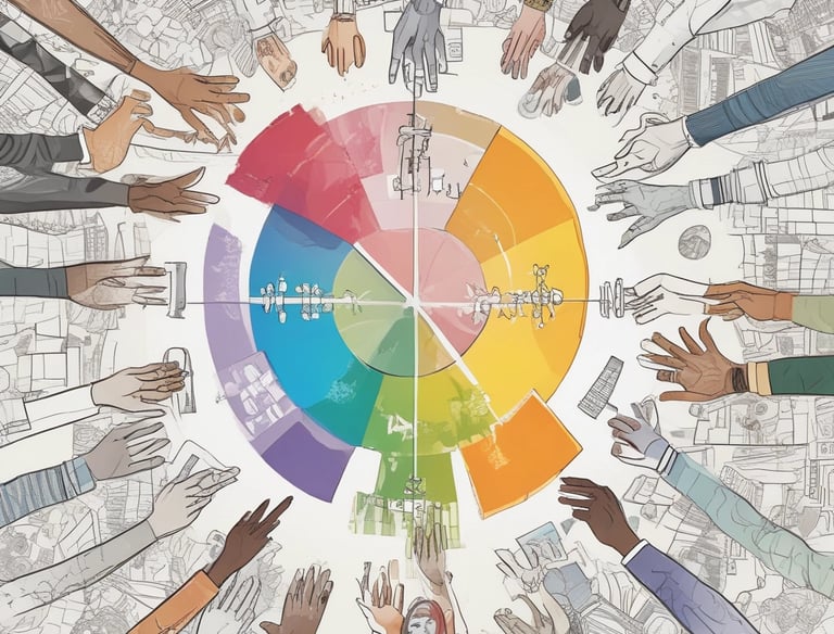 Close-up of hands assembling puzzle pieces symbolizing structured frameworks.