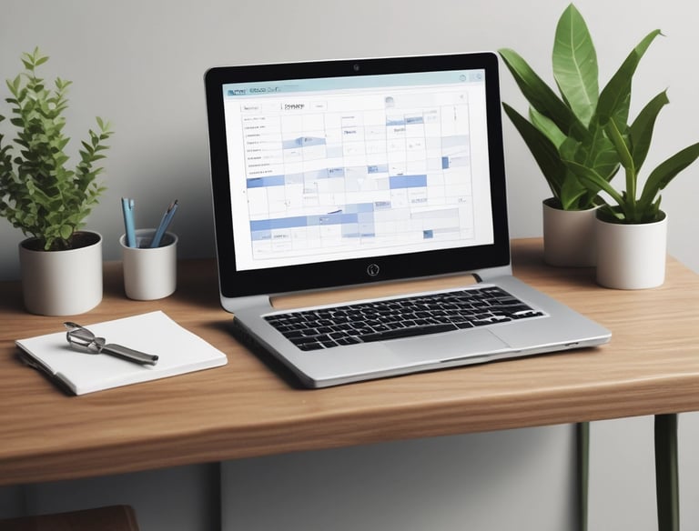 A clean, modern landing page design on a tablet device.