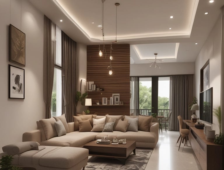 Master bedroom featuring large windows and cozy ambiance.