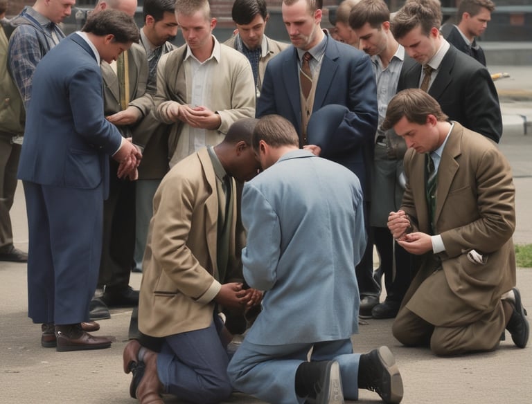 A supportive group meeting for addiction recovery sharing stories and encouragement.