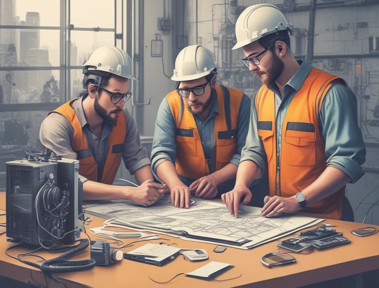 Various pneumatic valves and cylinders displayed neatly.