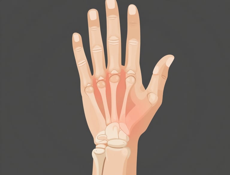 Detailed view of a hip joint model used for patient education in a medical office.