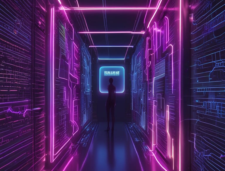 Robotic arms and digital interfaces symbolizing automation technology.