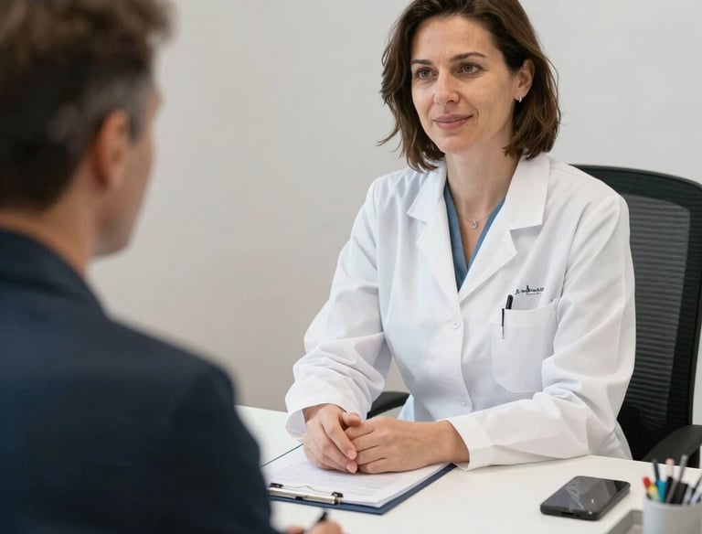 A one-on-one private consultation between a Harvard-trained physician and an executive.