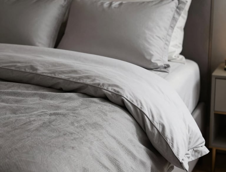 A cozy, well-organized bedroom with harmonious colors and clutter-free surfaces.