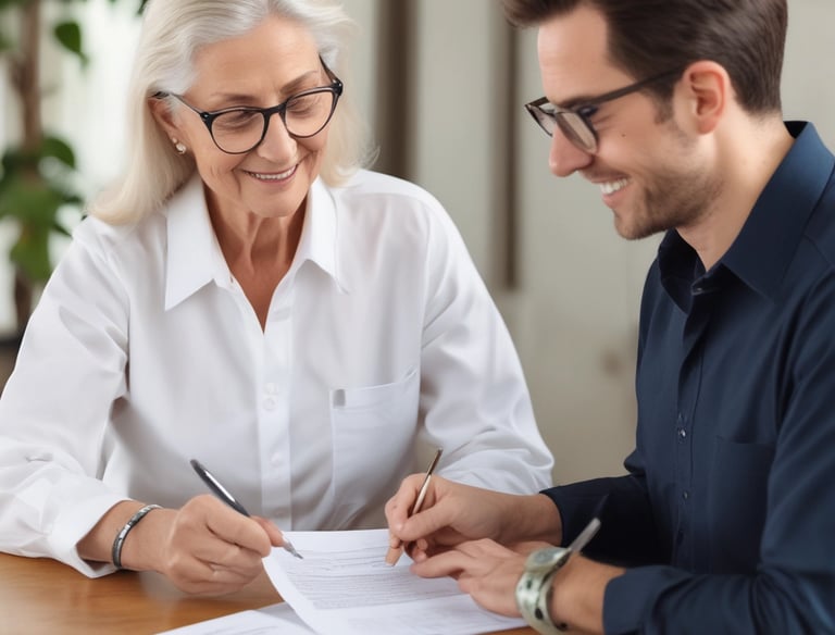 A smiling family member relieved by professional home care support.