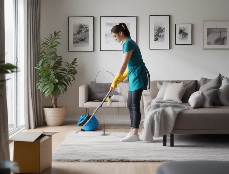 A caring caregiver assisting an elderly person at home.
